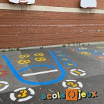 Terrain de basketball - peint au sol